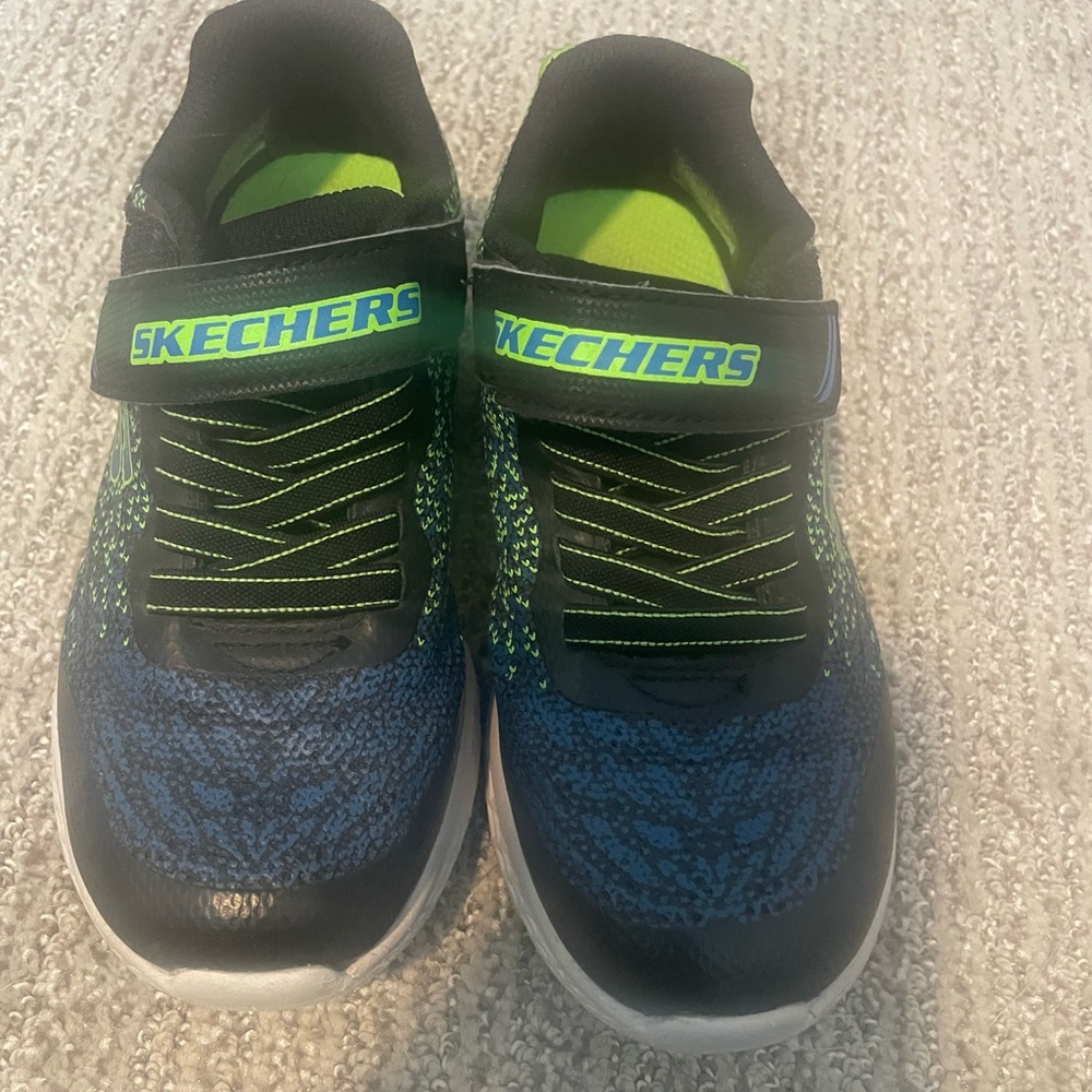 Skechers Blue and Green Sneakers with Cushioned Sole